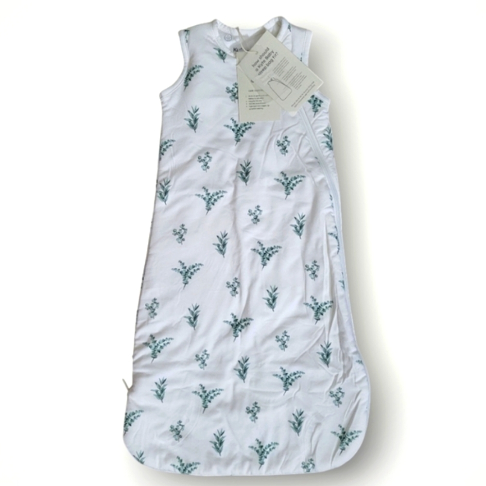 Kyte Baby Eucalyptus Sleep Bag 1.0 TOG XS Sleep Bag Bamboo White Green Floral